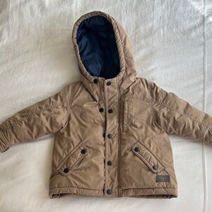 ZARA Hooded Baby Puffer Jacket (Brown) Size 18-24 Months